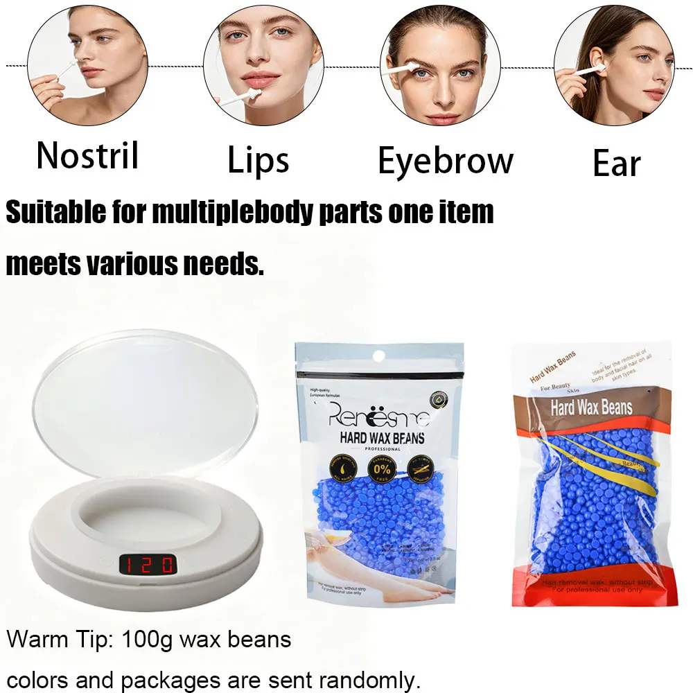 Mini USB Wax Heater Adjustable Temperature Touch Control Hair Removal Wax Melter Ear Nose Hair Remover Wax Bean Heating Machine view 6