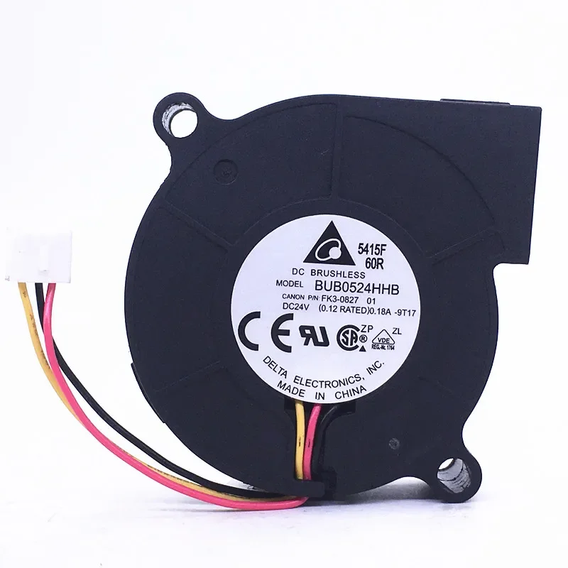 

Delta Electronics BUB0524HHB DC 24V 0.18A 50x50x15mm 3-Wire Cooling Fan