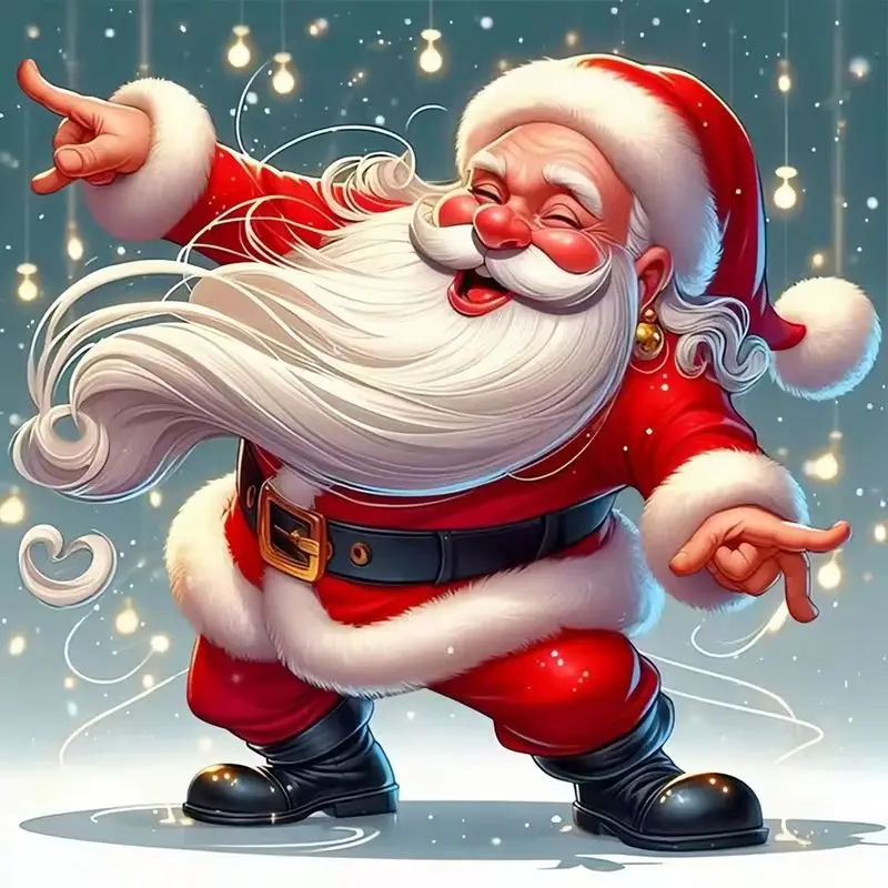 

CHENISTORY Diamond Mosaic Cartoon Santa Claus Diamond Embroidery Cross Stitch Kits Kid Room Decoration Needlework Christmas Gift