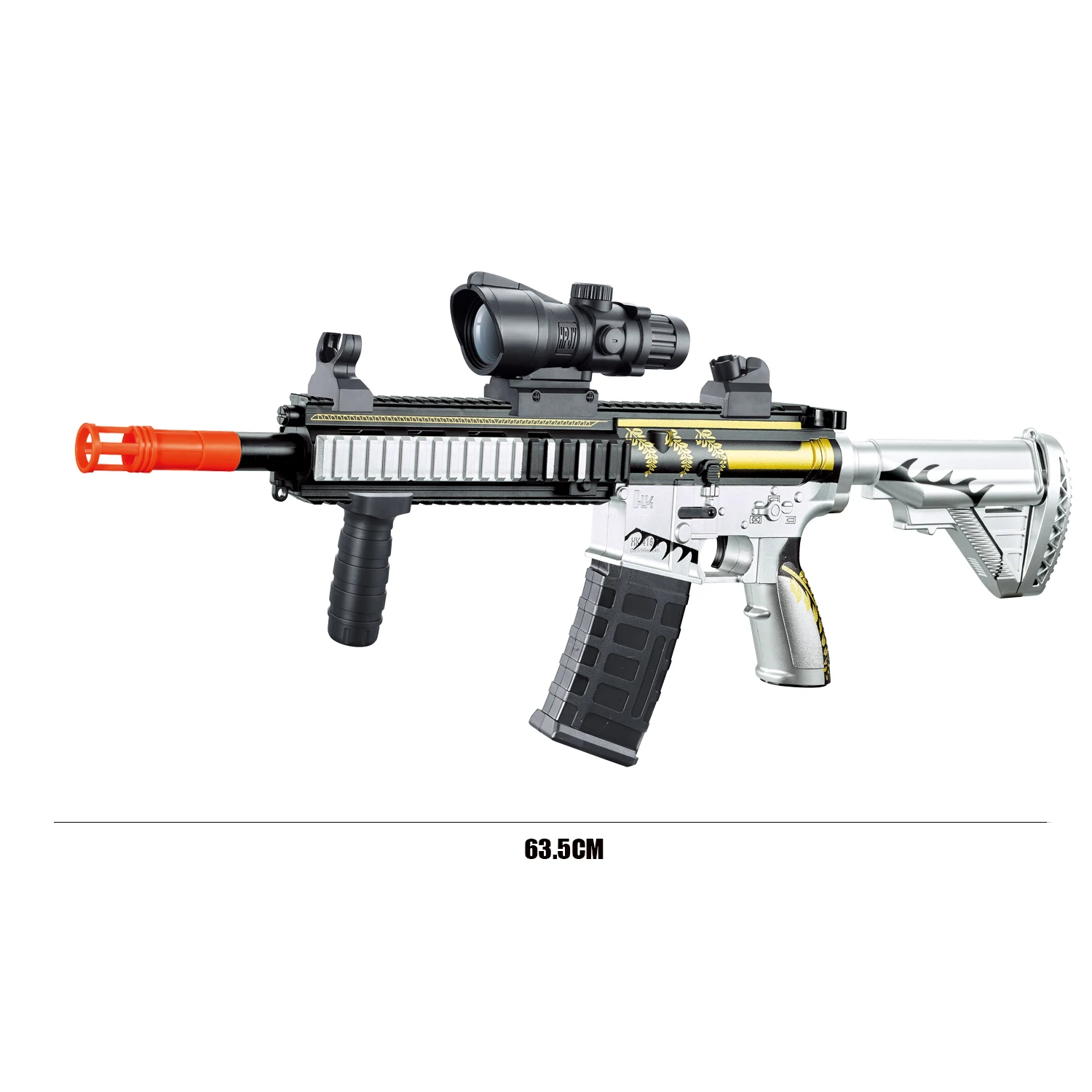 ปืนของเล่น M416 รุ่นคลาสสิก ยิงลูกเจลขนาด 7-8 มม. ของเล่นเด็กผู้ชายสำหรับการเล่นกลางแจ้งแบบทีม เหมาะสำหรับเป็นของขวัญปีใหม่