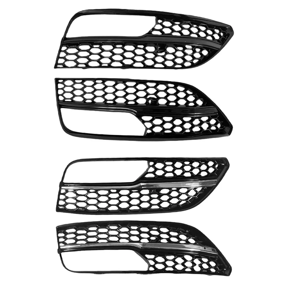 

2pcs ABS Car Front Fog Light Grille Cover Trim Honeycomb Grill for Audi A3 Hatchback 2013 2014 2015 2016