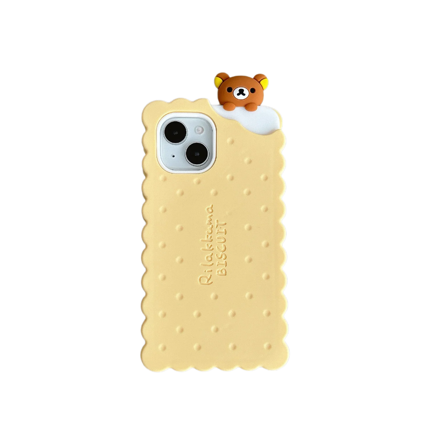 Sandwich Biscuit Tide Bear Soft Silicone Phone Case For iPhone 16 15 Pro Max 14 13 12 Pro Max 11 Shockproof Soft Cover