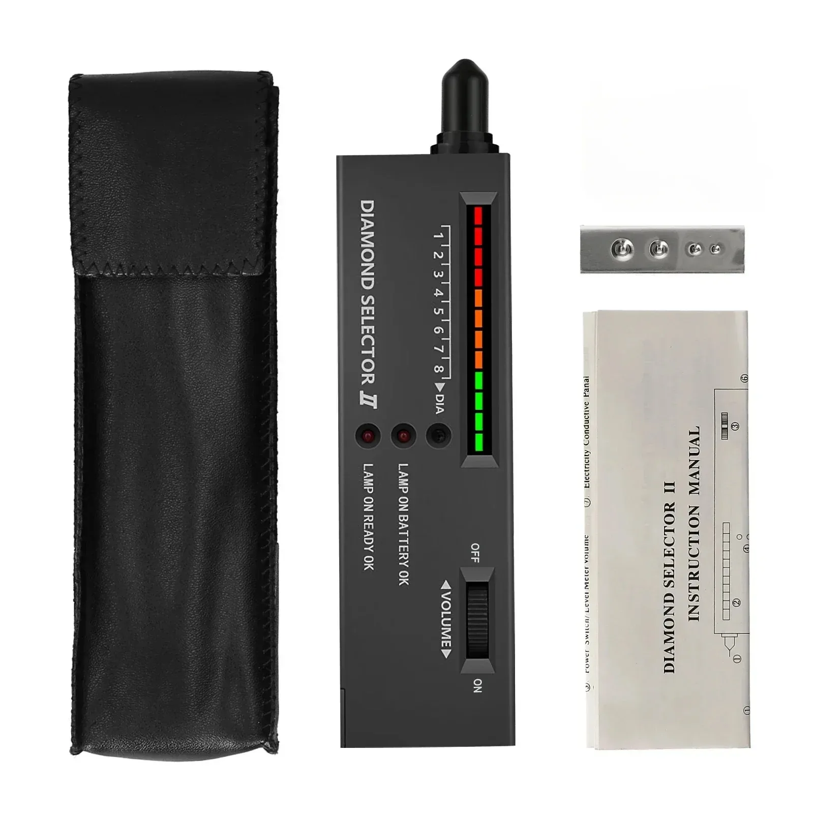 Diamond and Moissanite Tester Pen Portable Thermal Conductivity Meter Jewelry Authenticity Test Tool for Loose Gemstone