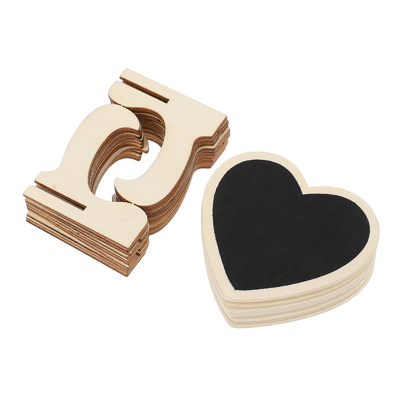 

10 Pcs Decor Chalkboards Tabletop Display Blackboard Mini Wedding Dining Room Wooden Sign