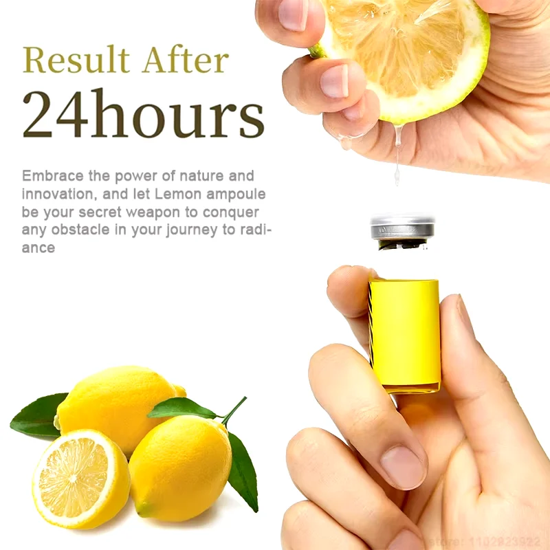 10ml/vial Face Body Lemon Ampoule Bottle Moisturizing Oil DIY Face Cosmetics Material