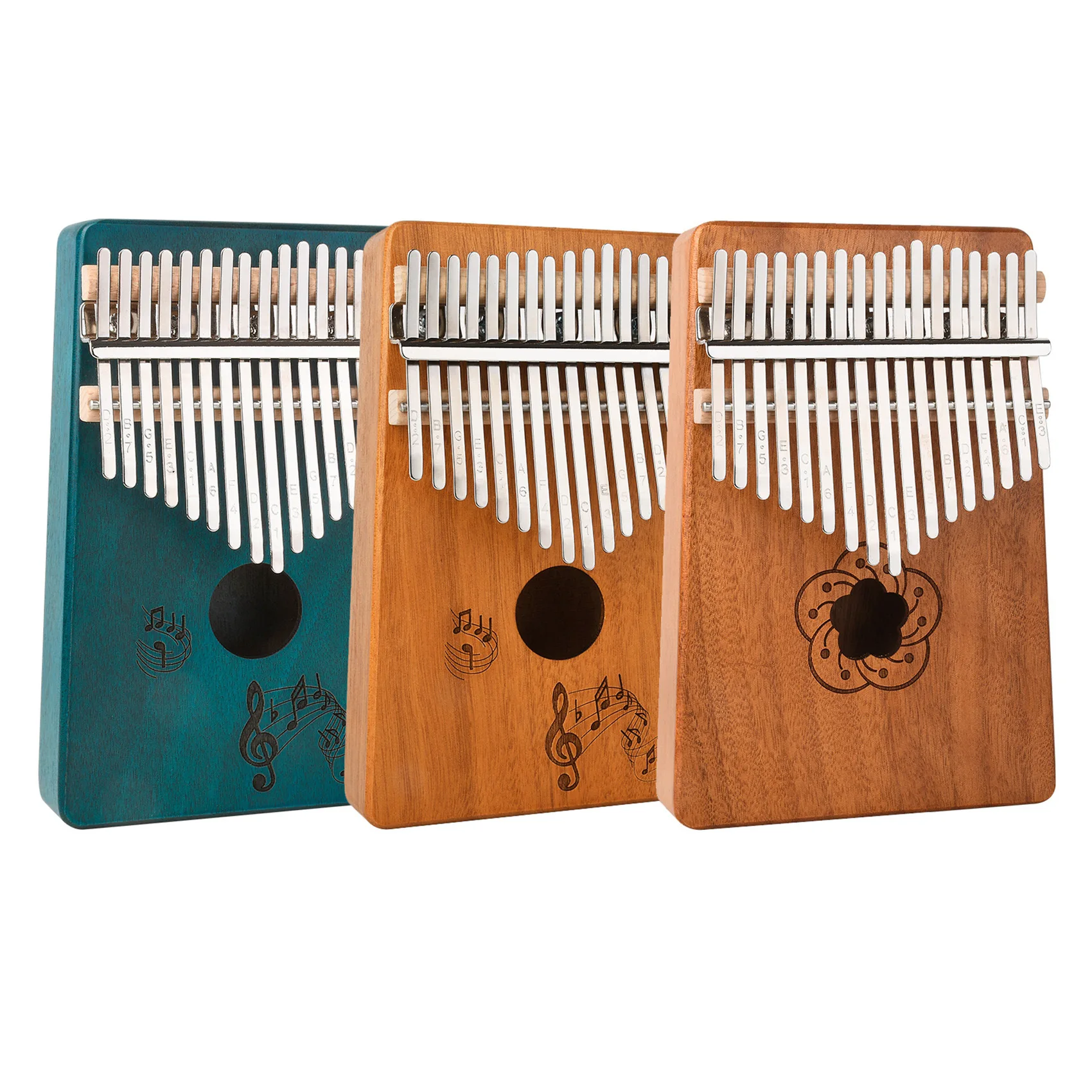 17 Key Peach Blossom Core Wooden Thumb Piano Kalimba