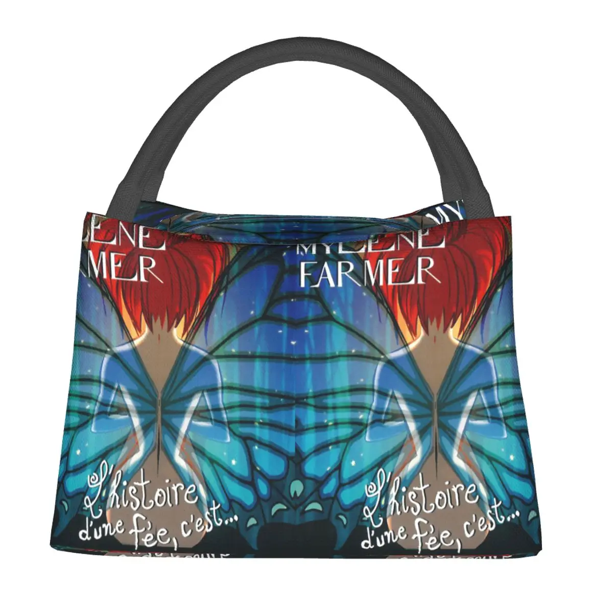 

Mylene Farmer French Singer Insulated Lunch Bag for Women Kids Leakproof Food Boxes Thermal Lunch Box Tote