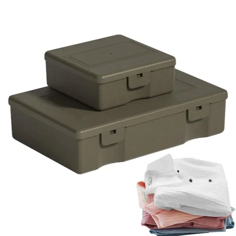 Camping Storage Case With Lid Stackable Multifunctional Desktop Box Space-Saving Organizer For Tables Desks Homes Travel Camping