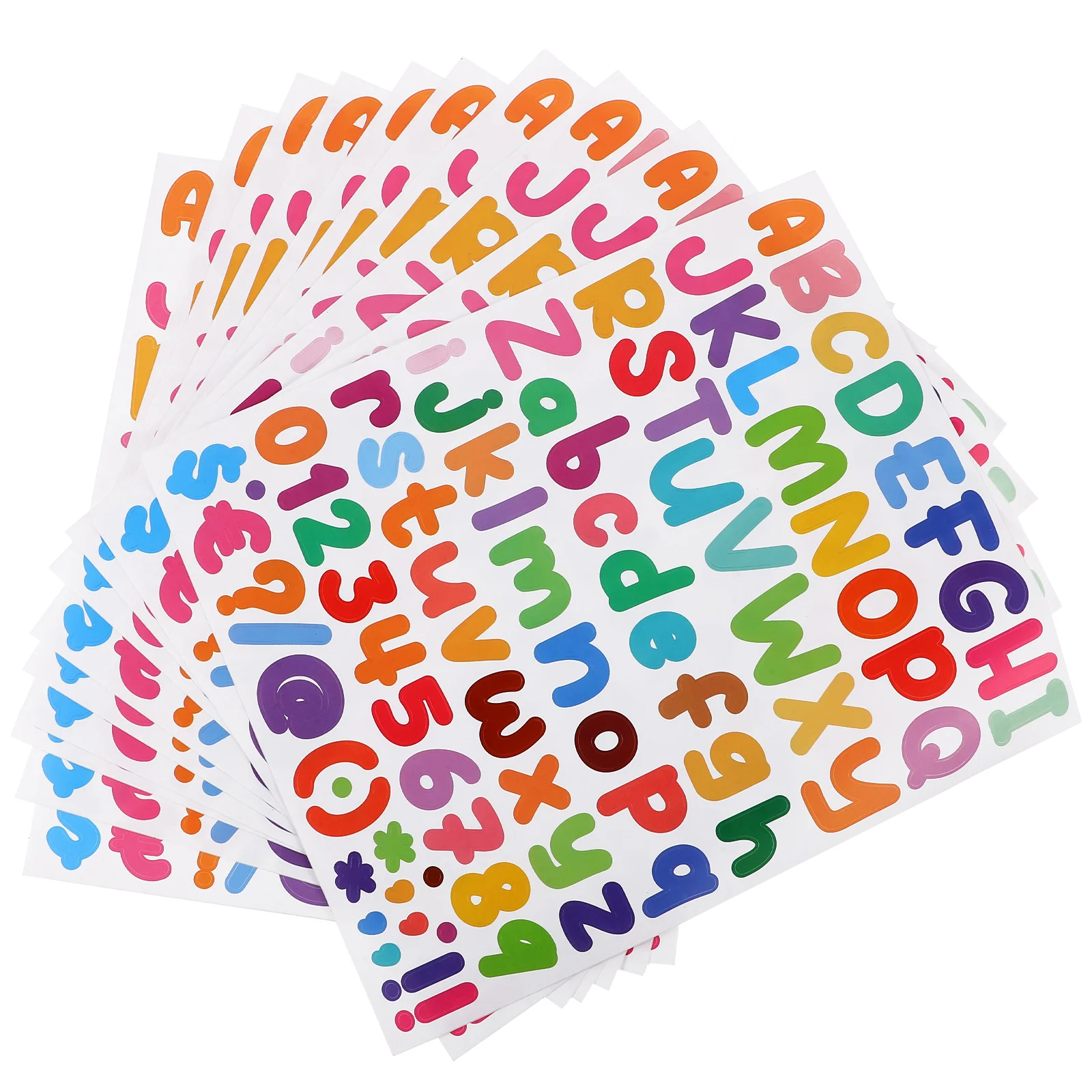 

Colorful Number Alphabet Stickers Vinyl Letter Decals Colored Labels for Scrapbooks Phone Cases Bottles Self-Adhesive
