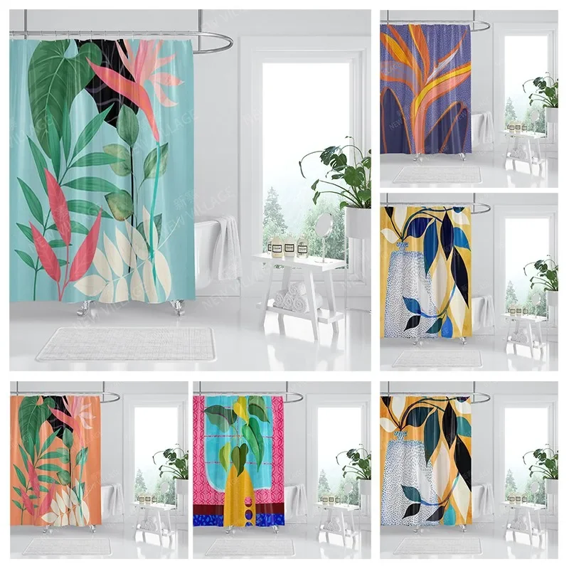 

Waterproof fabric shower curtains Bathroom curtain accessories 180x200 Bath curtain for shower 240*200 nordic boho decoration