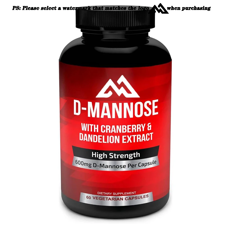 D-Mannose Capsules - Each capsule contains cranberry and dandelion extracts, supporting normal urinary tract health -60 capsules