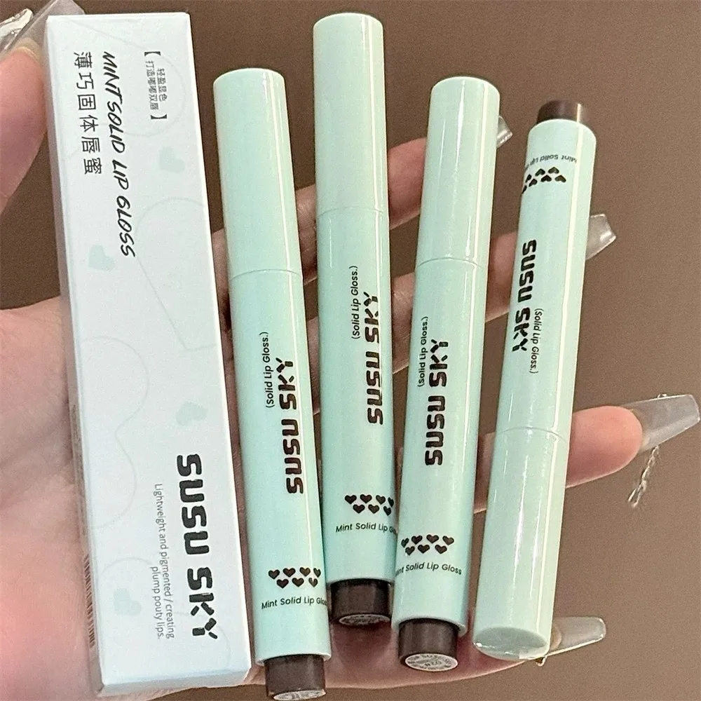 新しいべたつかないリップグロススティック グラスシャイン ウォーターライト リップティント 保湿リップバーム メイクアップ