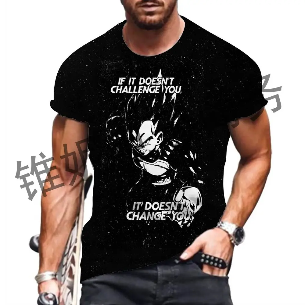 2024 Goku Majin Buu Dragon Ball Z Vegeta Men\'s T Shirt Streetwear Y2k Clothes Oversized 110-6XL Tops Gym New Summer Anime Tshirt