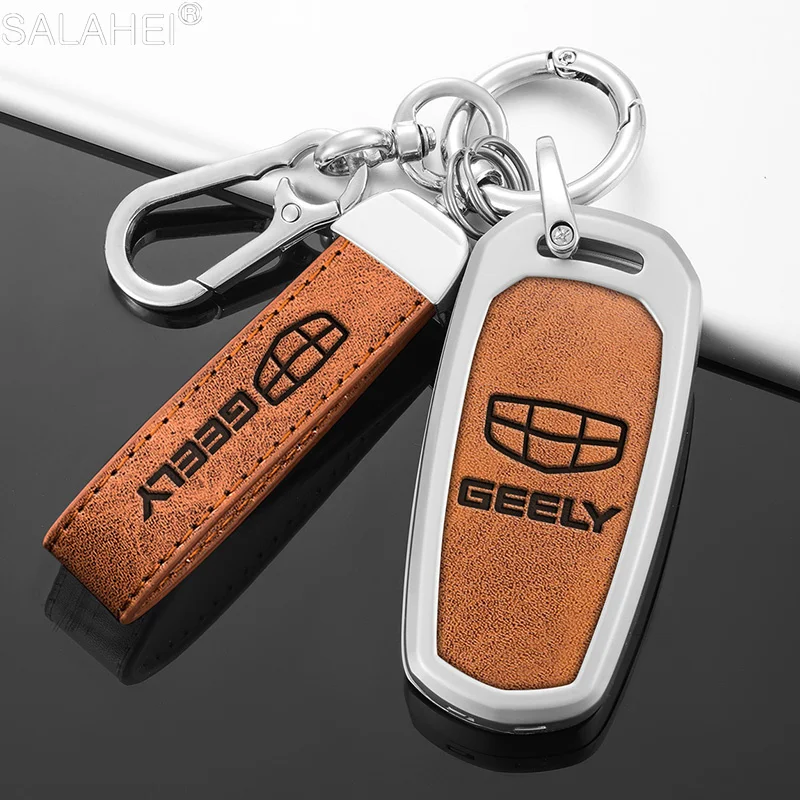 

Car Key Fob Case Cover For Geely Atlas Boyue NL3 EX7 Coolray X6 Geometry C Emgrand X7 SUV GT GC9 Global Kulrey Hawk GX7 Okavango