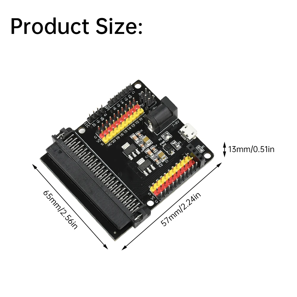 Sensor Uitbreidingskaart Module Shield V2 Voor 3.3V 5V Python Programmering Ontwikkeling Micro USB/DC 5.5*2.1mm Interface