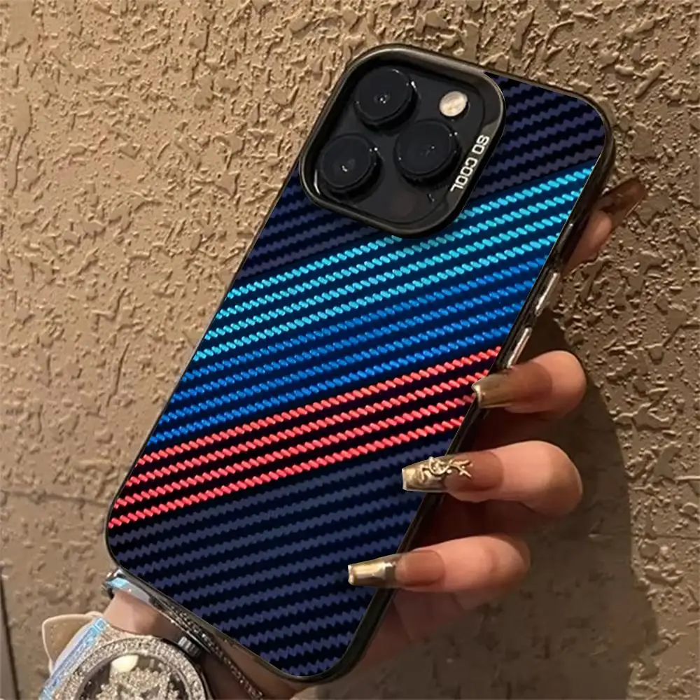 

Чехол для телефона с узором из углеродного волокна подходит для iPhone 17, 16, 14, 13, 12, 11 Pro Max, противоударный и с защитой от отпечатков пальцев