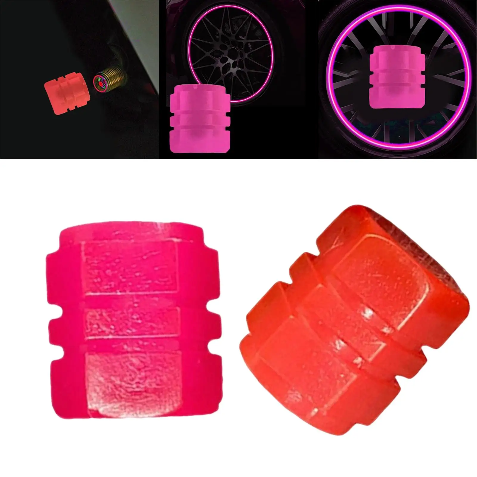 Dust Caps Stem Covers Universal Luminous for Motorbike Trucks SUV