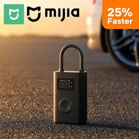 ​MIJIA 100% Original Portable Air Compressor 2,150psi,Preset Pressure Stop When Full,Air Pump,6 Mode,Lightweight Electric