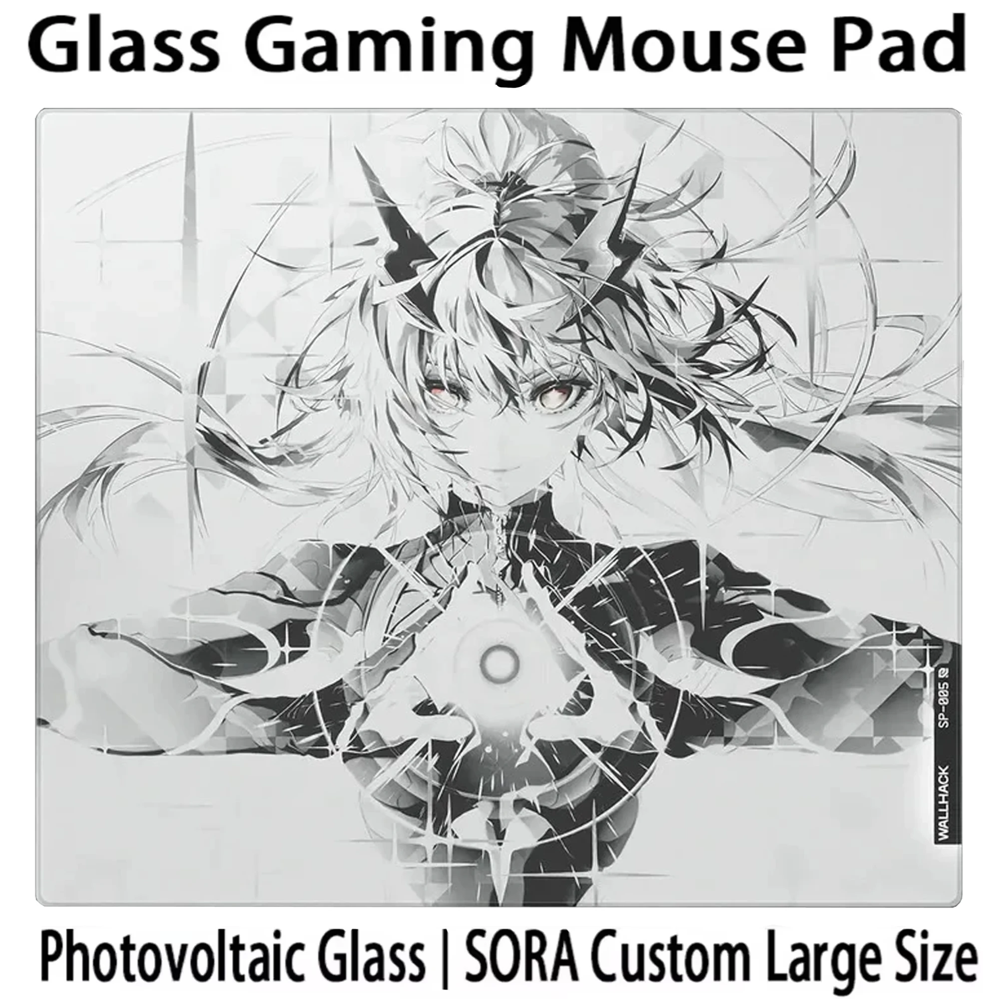 Tapis de souris en verre WALLHACK SP005 ASCENSE SORA, édition limitée, tapis de bureau exclusif FPS, tapis de souris de jeu Esports, réplique personnalisée