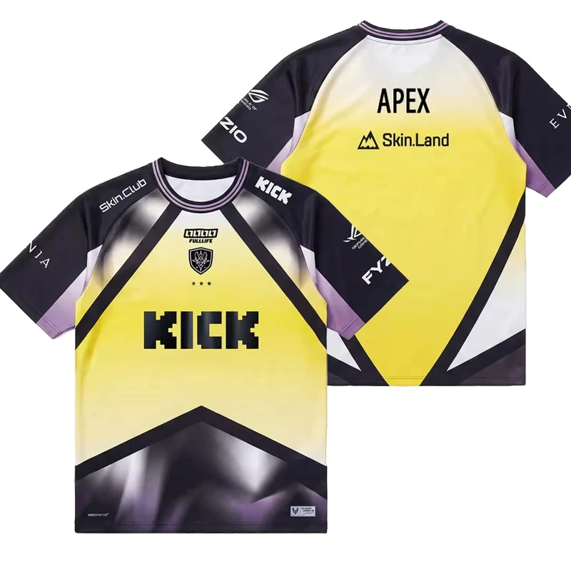 2026 Team Vitality Men T-shirts Summer Valorant CS Gaming 3D Print Jersey Male Esport Club Training Uniform Tees Kids