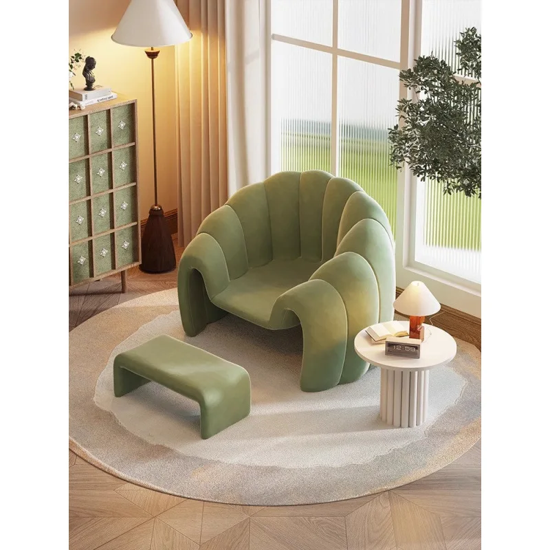 Single sofa bedroom reception table and chairs special-shaped leisure peacock chair living room homestay single chair