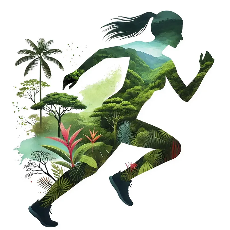 

T2072#Running Woman Self-Adhesive Stickers, Bedroom Entryway Living Room Porch Home Decoration Wall Stickers, Removable Stickers