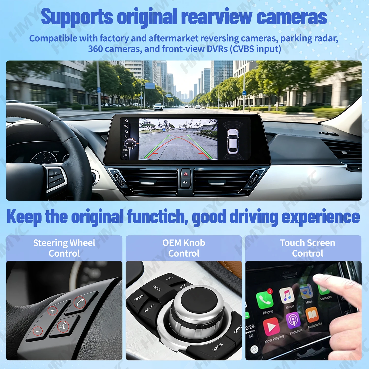 10.25"HD Multimedia Touch Screen Wireless CarPlay Android Auto For BMW X1 E84 2009-2015 CIC System Car Navigation Stereo Display view 4