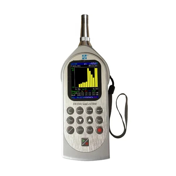 Large Color Screen Digital Integrating Sound Level Meter Class 2 AWA5688 Traffic Noise Measurement Range 28-133dB Sound