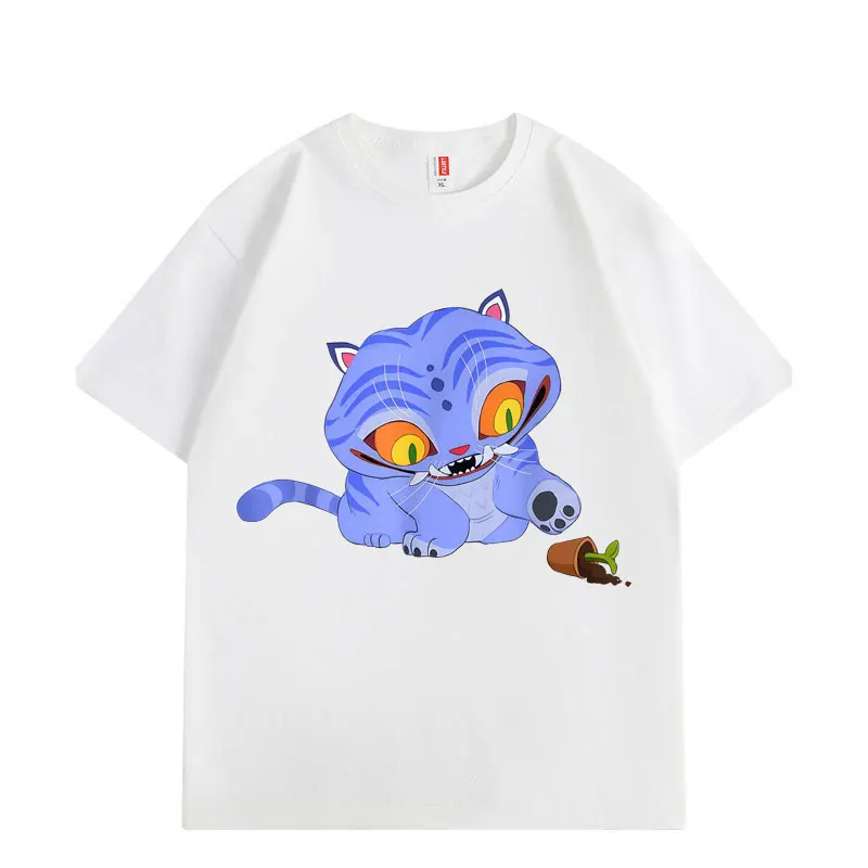 

Funny Derpy Animal Plant Vase Graphic T Shirts Fashion Cartoon Short Sleeve T-shirts Men Women Casual Loose Short Sleeve T-shirt
