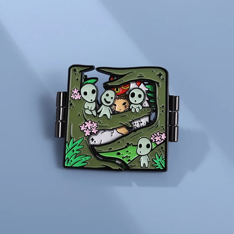 Anime Character Enamel Pin Brooch Foldable Lapel Pin Gifts