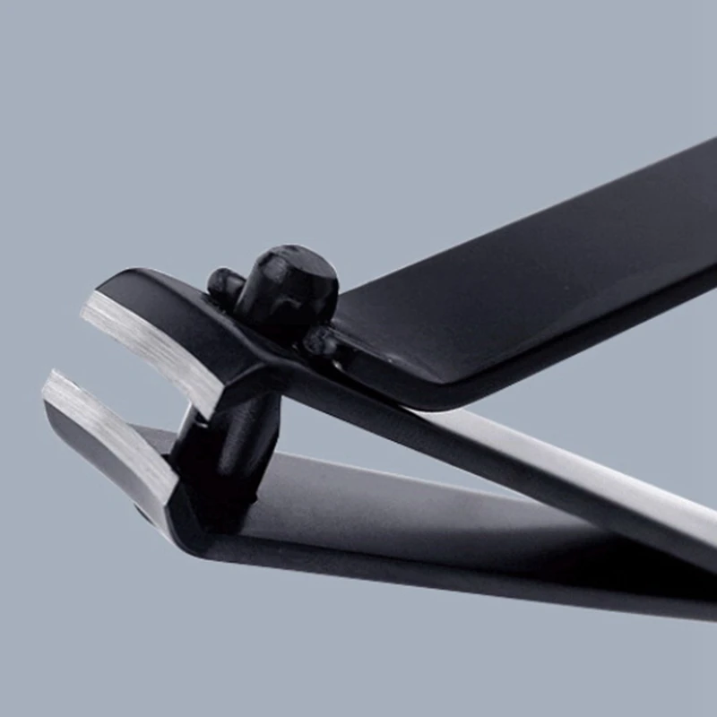 Tagliaunghie nero tagliaunghie Super affilate in acciaio inossidabile e unghie dei piedi strumento per Manicure tagliaunghie a naso piatto S