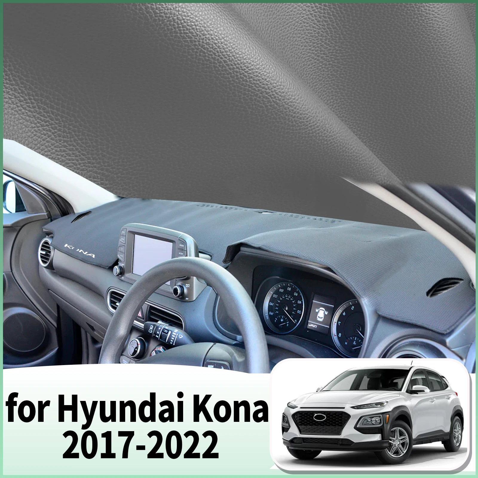 

fit for Hyundai KONA 2017 2018 2019-2023 N-Line Dashmat Car Accessories Dashboard Cover Pad Protective Carpet DashMat Sunshade