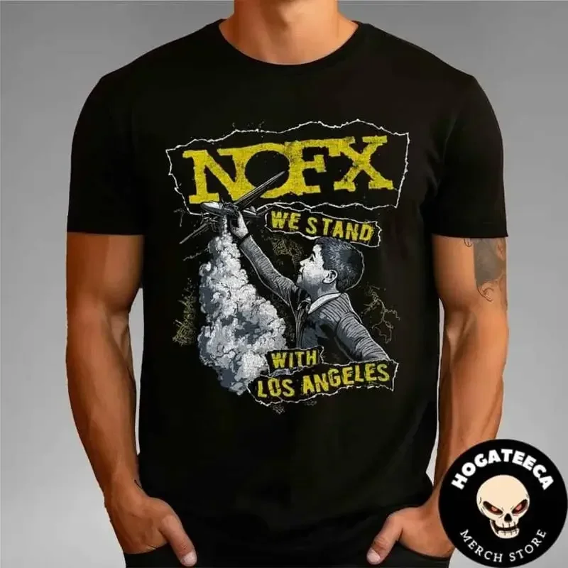NOFX Merch 2025 Los Angeles Fire Relief Merchandise  T shirt