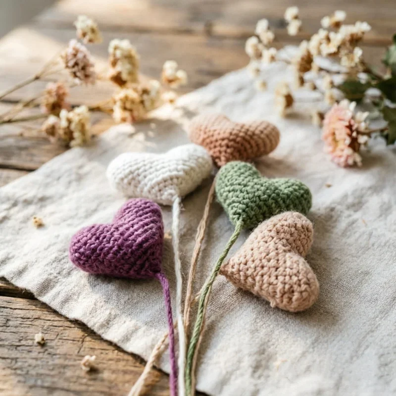 Cotton Filled Crochet Peach Heart Posing Prop Handmade Decor Accessory For Indoor Studio Portrait Shooting Scene Layout Supplies