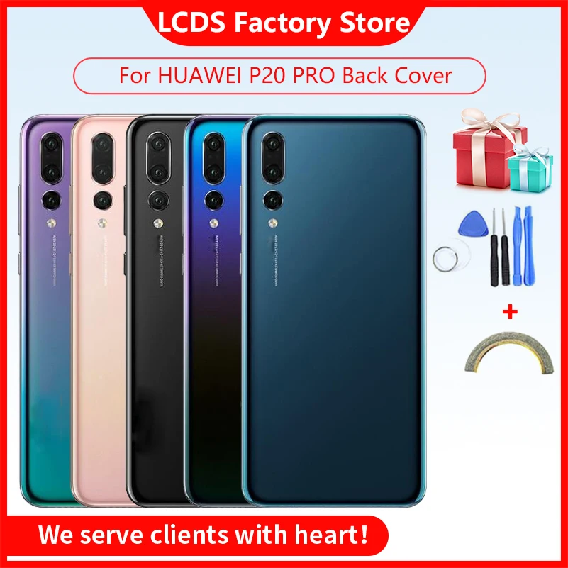 Battery Back Cover For huawei p20 pro Battery Cover Back Case For HUAWEI P20 PRO Back Cover Housing+Cameca Lens+Sim Card Tray