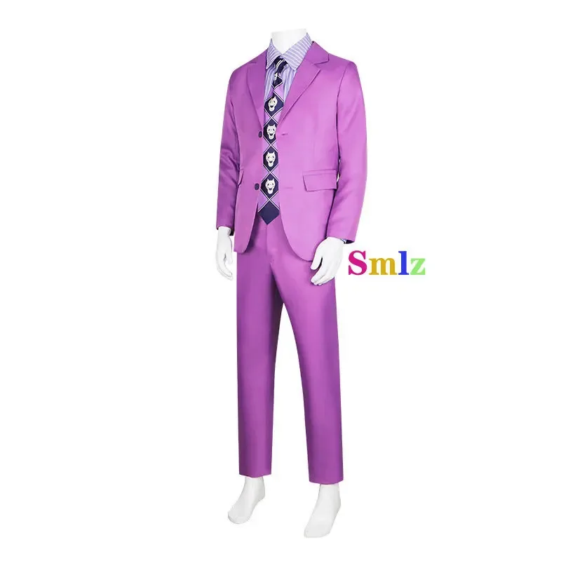 

CyFree Shipping Kira Yoshikage Cosplay Anime JoJo Costume Adventure Yoshikage Kira Purple Suit Cosplay Uniform Costume Wig Outfi