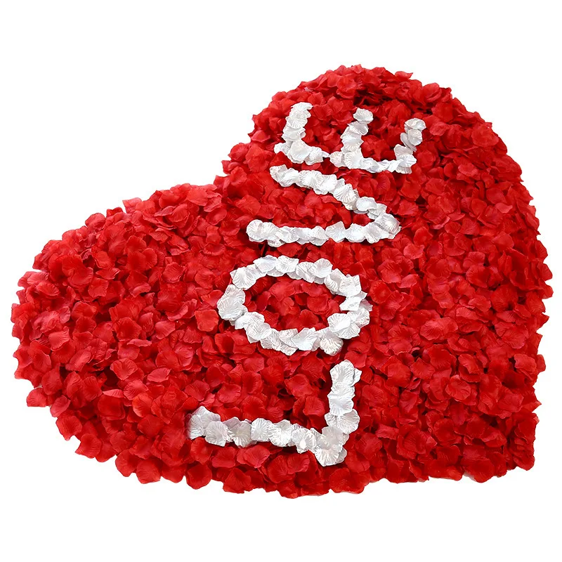 500/1000 stück Seide Künstliche Rose Blätter Künstliche Blumen Gefälschte Blütenblatt für Valentinstag Hochzeit Party Dekoration DIY Blumen – Detail 5