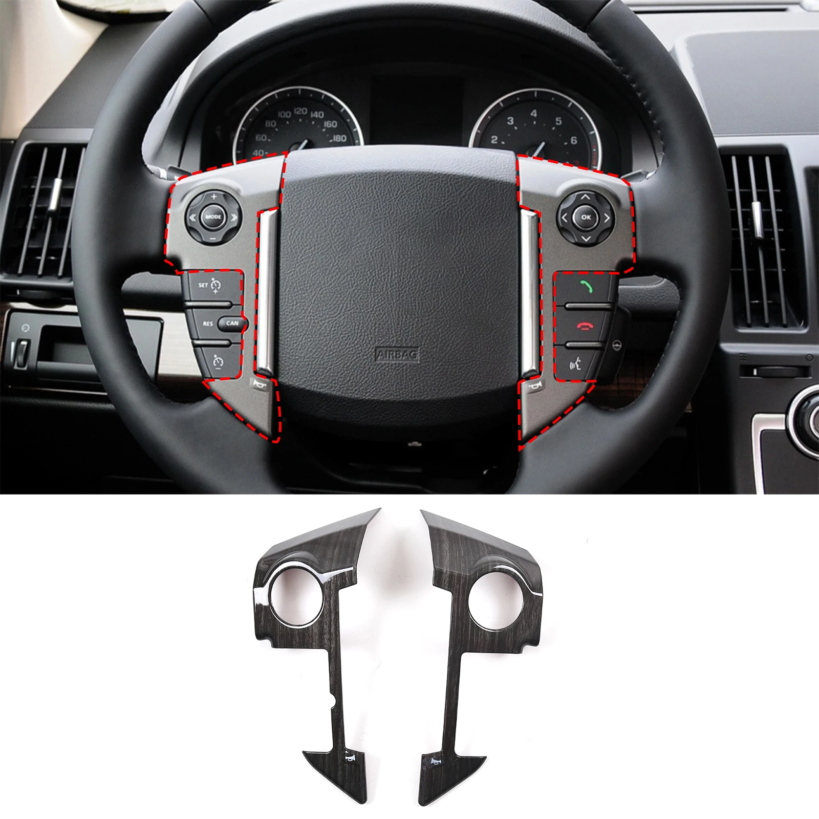 

Для Land Rover Freelander 2 2013-2015 для Range Rover Sport 2010-2013 ABS автомобильный чехол на руль отделка наклейки автомобильные аксессуары