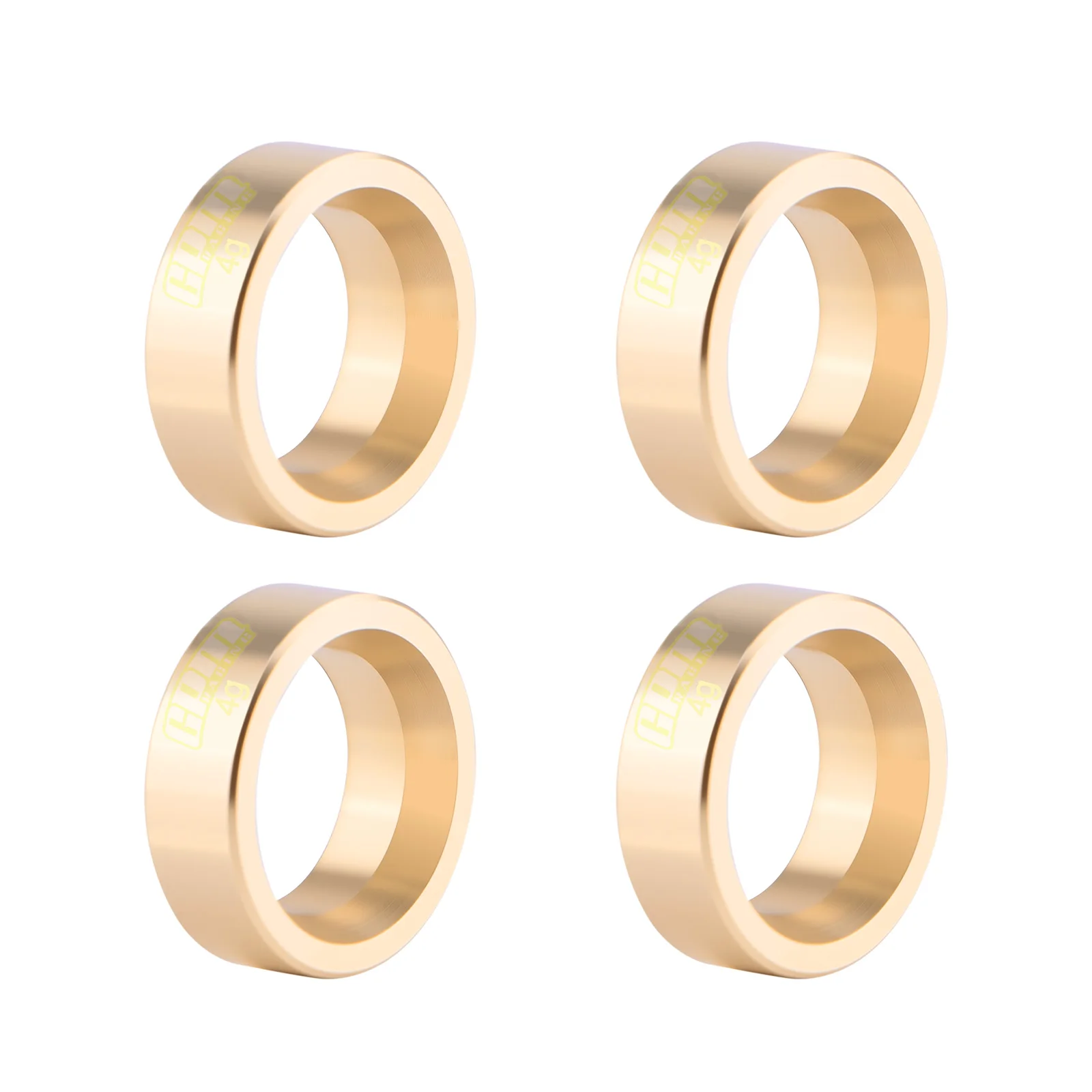 

DashRC GPM Brass Wheel Weights for 1/30 AXIAL SCX30 Ford Bronco Jeep Wrangler JLU Upgrade Parts 4PCS (4g Each)