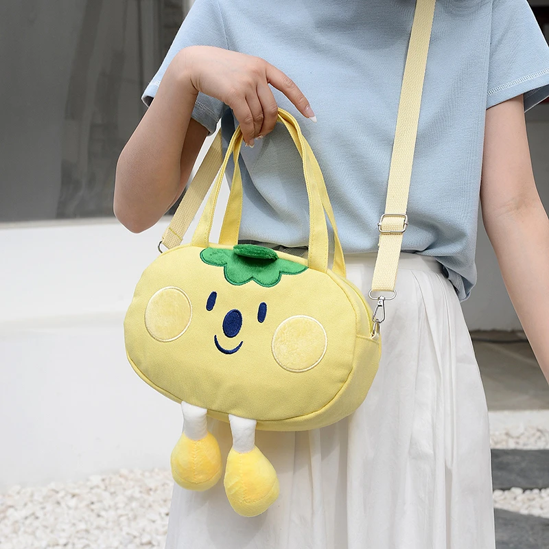 

Korean Cute Cartoon Soft Girls Crossbody Bags Female Novelty Canvas Shoulder Bags Student Kawaii Small Tote Bags Handbag Purse
