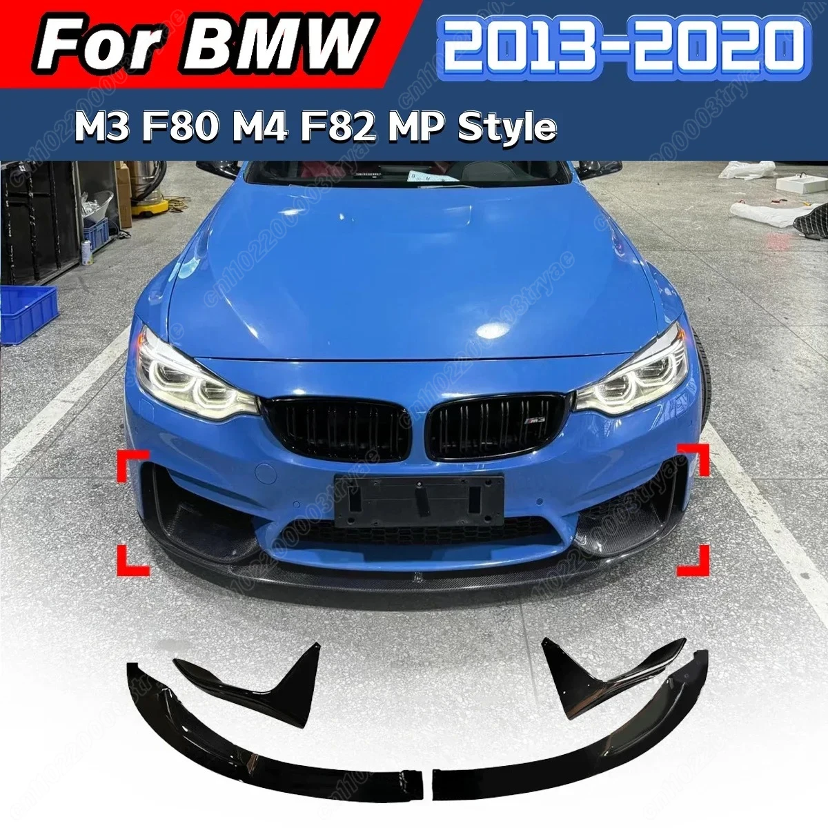 

For BMW M3 F80 M4 F82 2014 2015 2016 2017 2018 2019 2020 Car Front Bumper MP Style Spoiler Split Lip Guard Body Modification Kit
