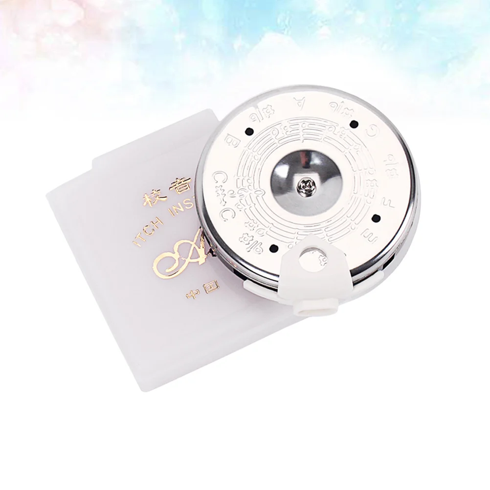 

B702 13 Tone C Pitch Pipe Guitar Tuner Violin Bass Silver High Grade Durable Musical Instrument Case Included