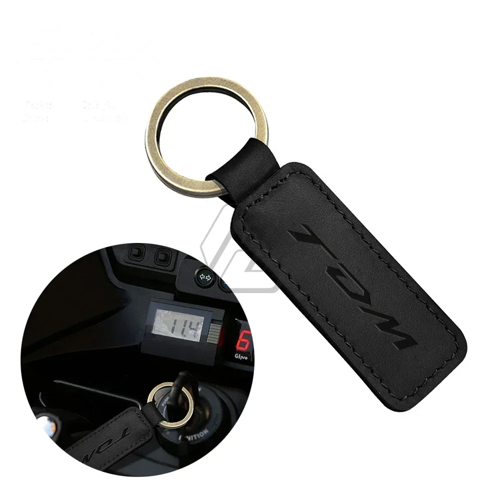 

For Yamaha TDM 850 900 Motorbike Motorcycle Cowhide Keychain Key Ring