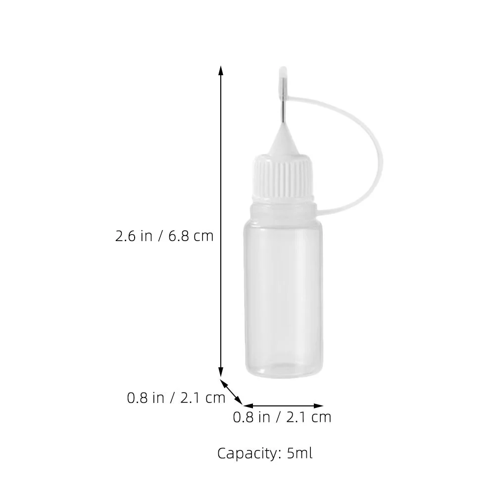 30pcs 5ml Glue Squeeze Bottles Precision Tip Applicator Bottles Small Gluing Bottles Dispenser Squeeze Sauce Bottle Mini