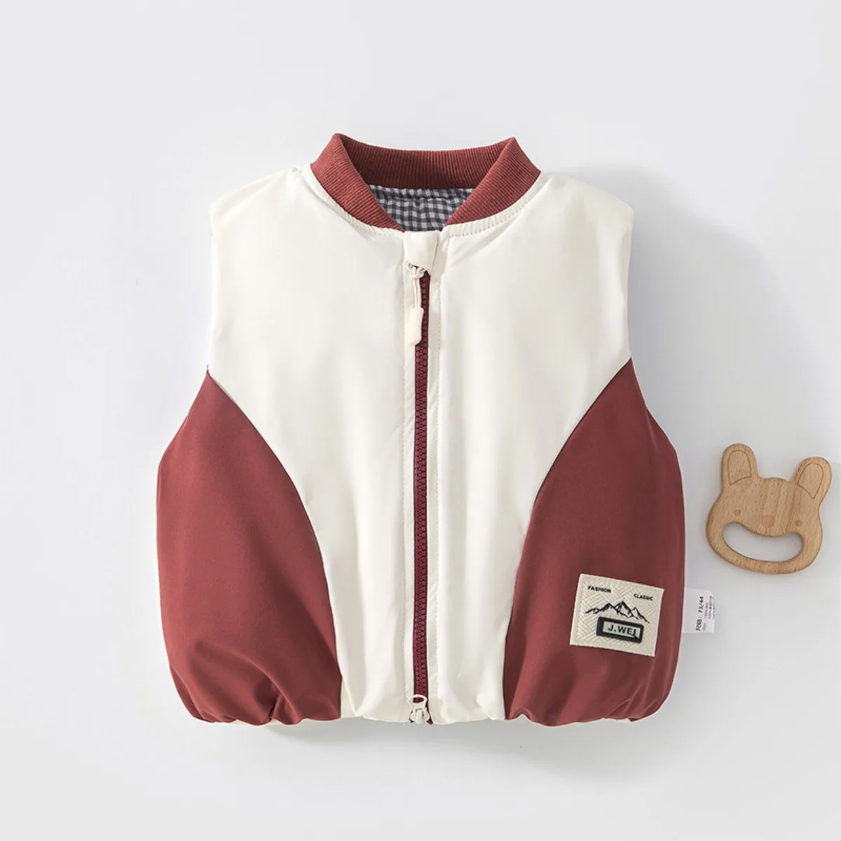Fall Winter Baby Vest Dual Zipper Lightweight Padded Waistcoat Toddler Kids Sleeveless Jacket Thermal Outerwear Unisex 0-2T