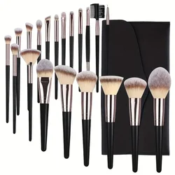 Escovas de maquiagem profissional para mulheres, ferramenta de beleza macia macia, sombra, fundação, corretivo, mistura, blush, kabuki, 3-20pcs