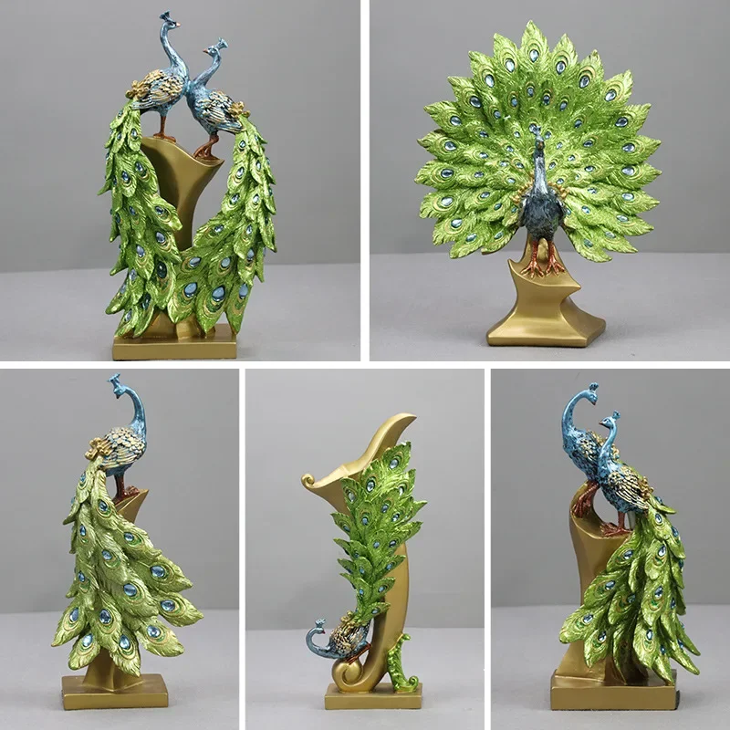 1pc European peacock vase decoration wine cabinet entrance decoration living room decoration gift giving