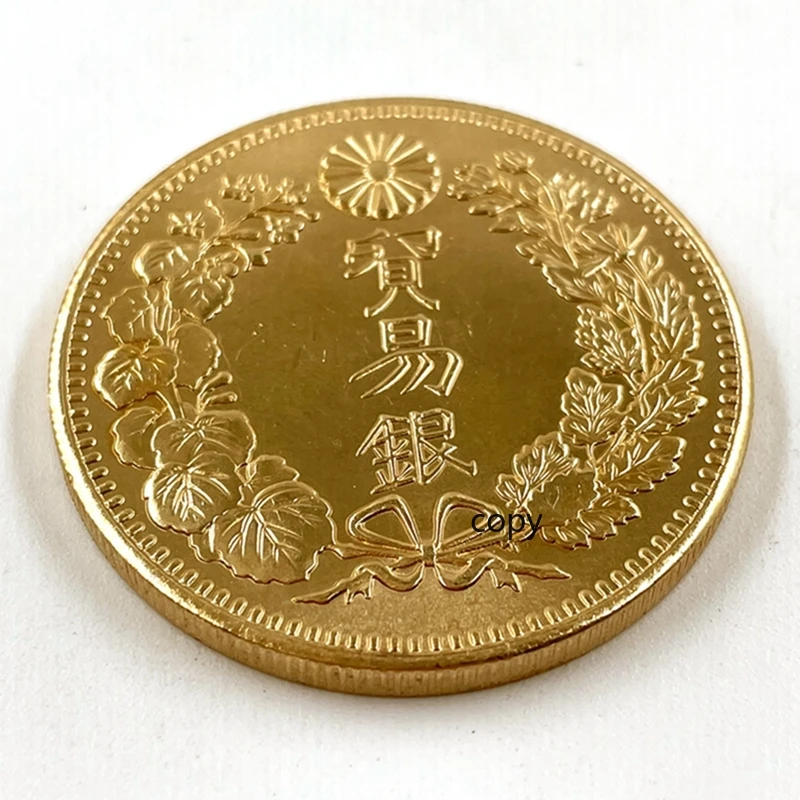 Japanese Trade Dollar Original Gold Silver Coin Dragon for Collectible Lucky Copy Coins