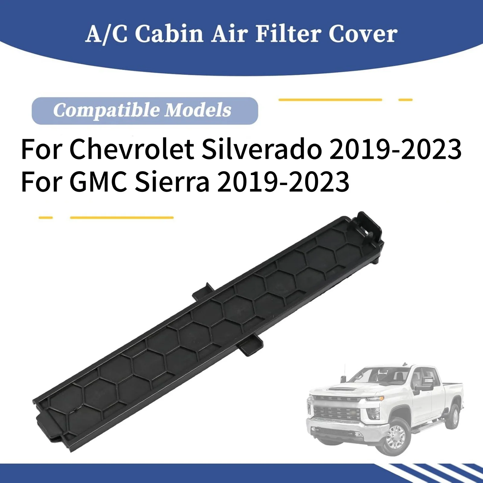 

Пластиковая крышка салонного фильтра (1 шт.) для Chevy Silverado GMC Sierra 2019-2023, прямая замена, номера 87846950, 84502369, 84532403