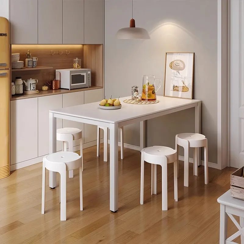 Thick Plastic Stool That Can Be Stacked for Household Dining Tables, Windmills High Round Stools Rubber Stools and Simple Chairs